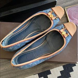 Louis Vuitton Denim Monogram Ballet Flats sz 35